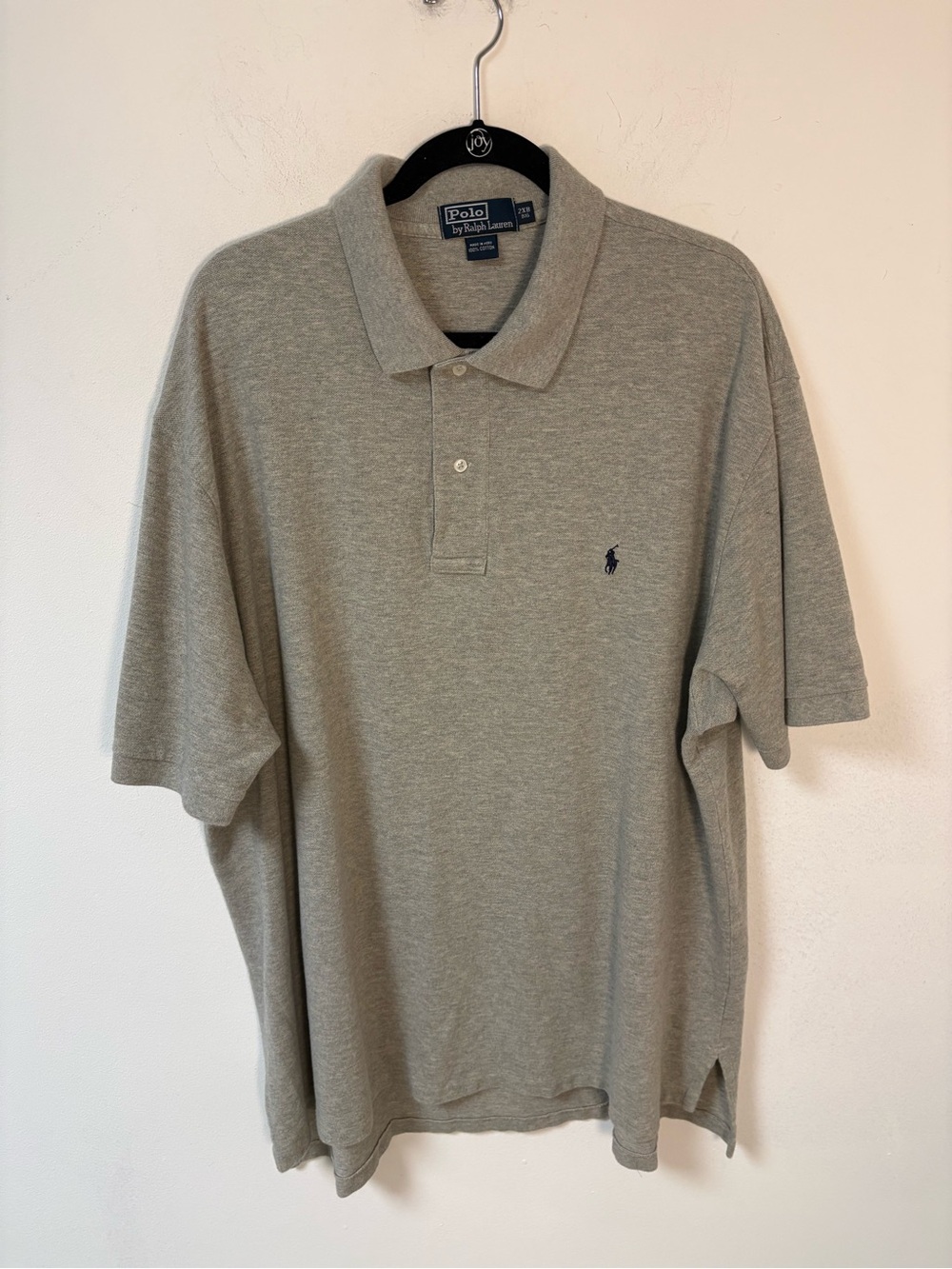 Polo by Ralph Lauren Gray Men's Short-Sleeve Polo Shirt 2XB